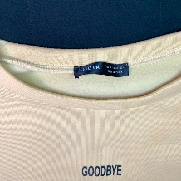 SHEIN “ GoodBye “ Long Sleeve & Shorts Set - Picture 3 of 5